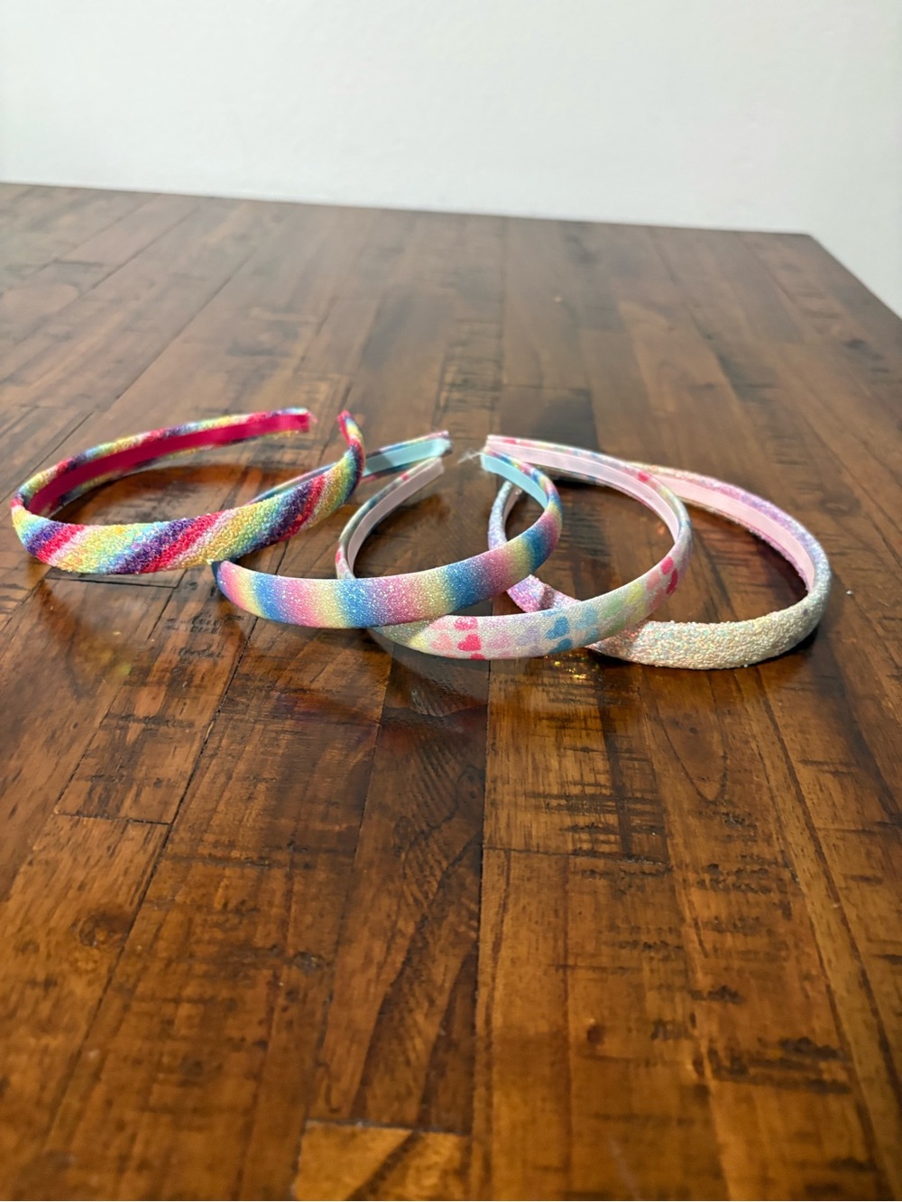 Girls Rainbow Glitter & Pastel Headband Set - Multicolor